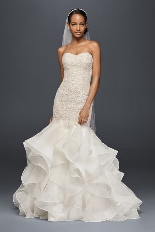 Champagne Trumpet Wedding Dress